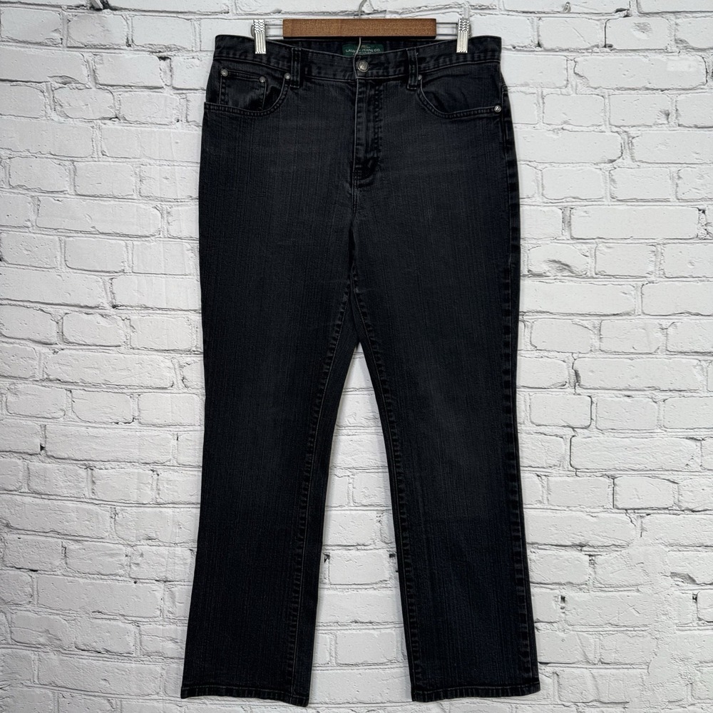 Lauren Jeans Co. Ralph Lauren Black Denim Jeans 12 Classic Straight Leg 32x30